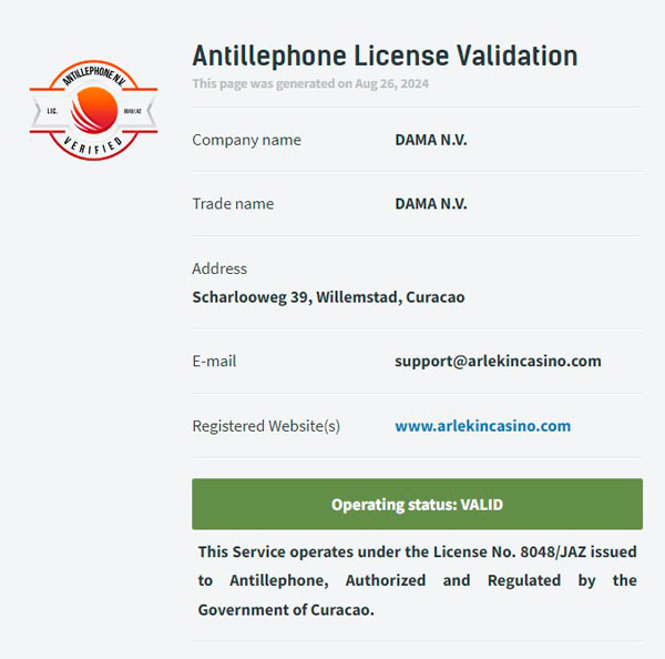 Información sobre licencias